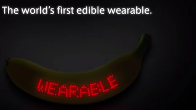 Deze banaan is 's werelds eerste eetbare wearable