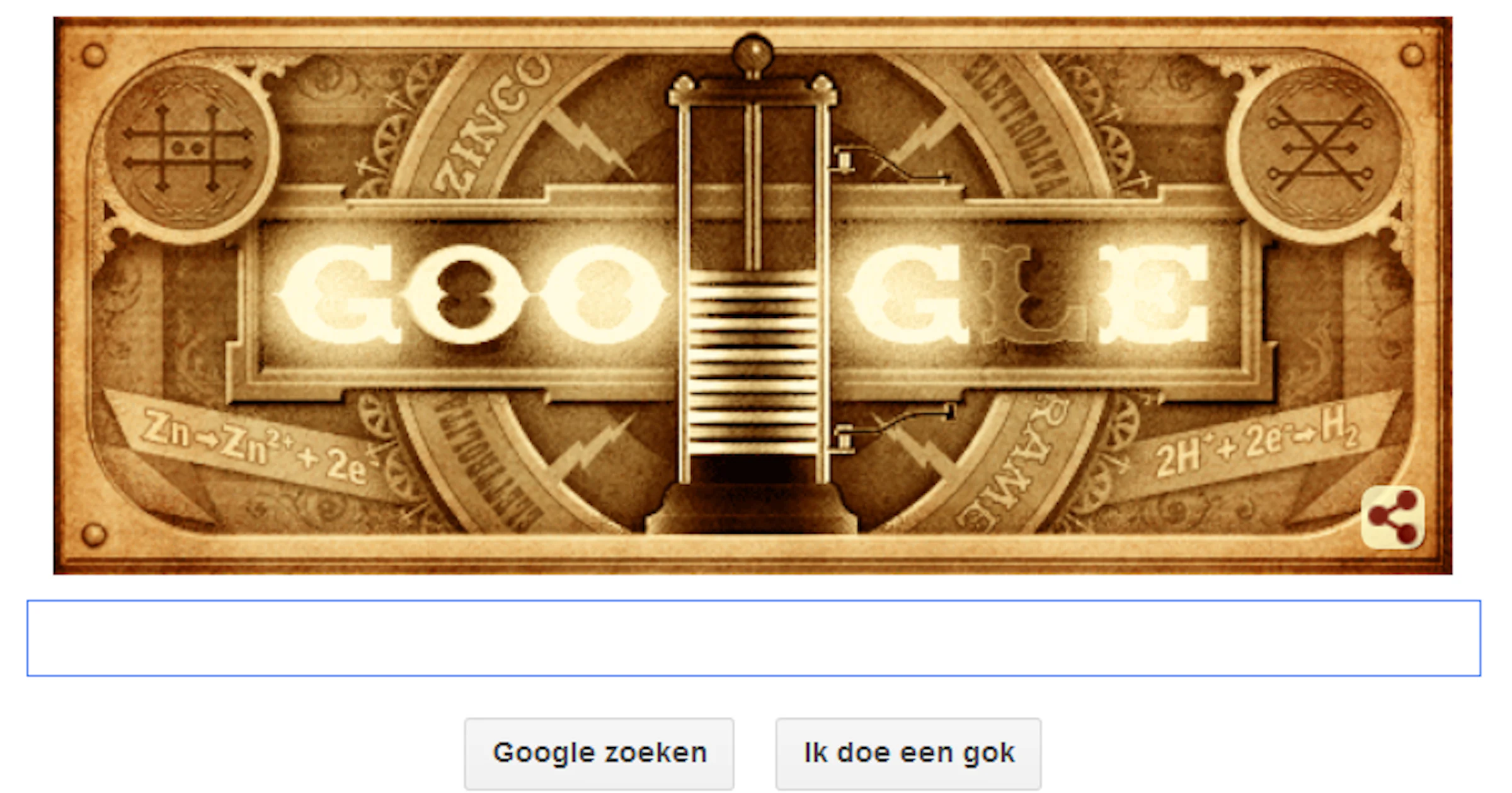 270e verjaardag van Alessandro Volta gevierd door Google