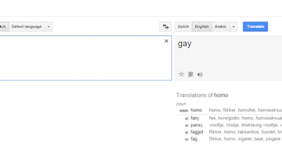 Google Translate onder vuur voor beledigen homoseksuelen