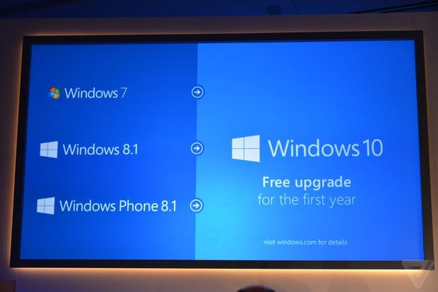Windows 10 gratis upgrade voor Windows 7-, 8- en 8.1-gebruikers