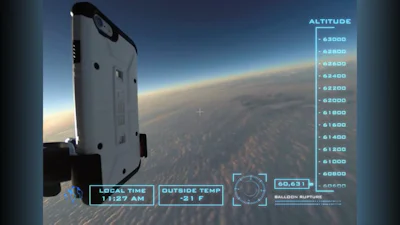 Overleeft de iPhone een val van 30 kilometer hoogte?