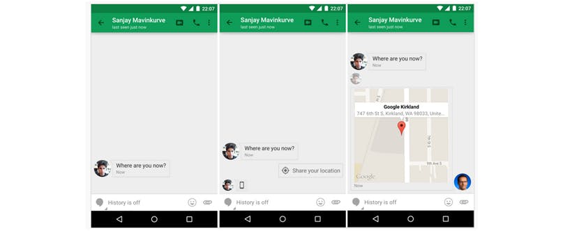 Deel snel je locatie met Google Hangouts-update