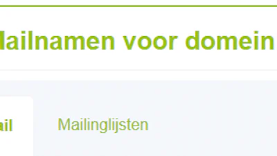 Mail in eigen beheer