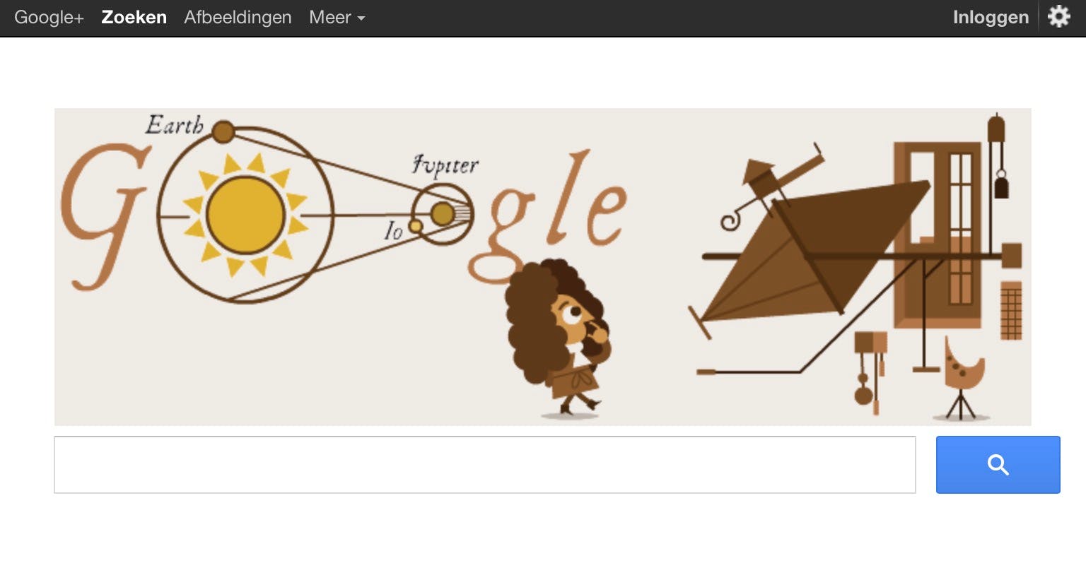 Vaststellen van de lichtsnelheid levert Google doodle op