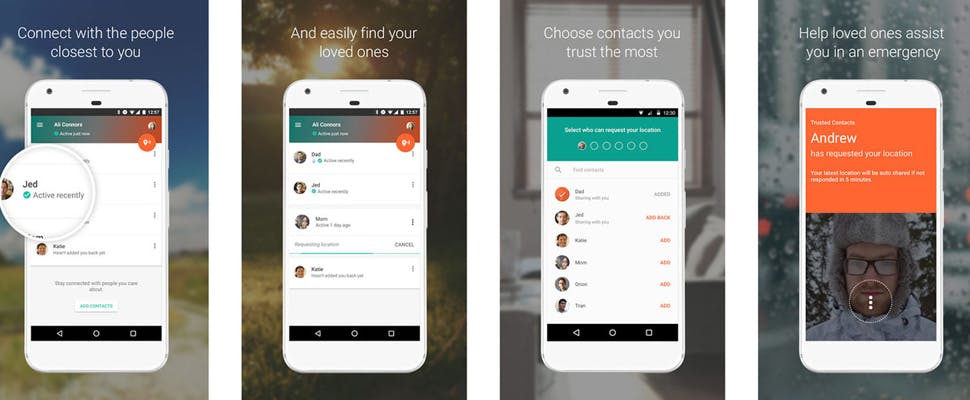Deel je locatie met Vertrouwde Contacten-app