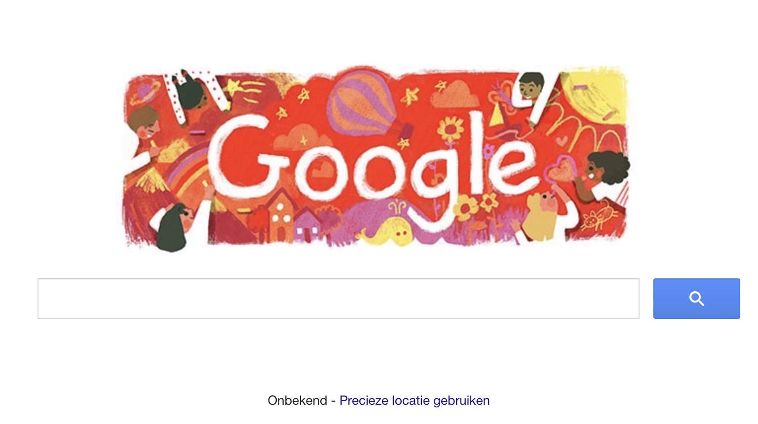 De dag van de Rechten van het Kind 2016 gevierd door Google