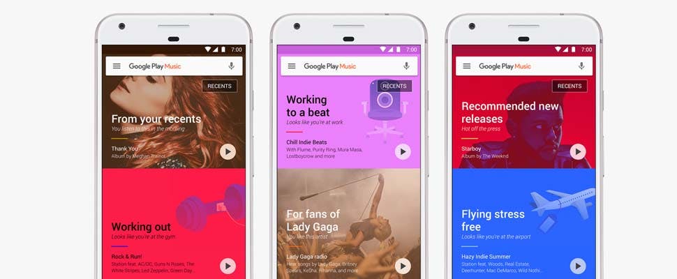 Play Music maakt aanbevelingen op basis van luistergedrag