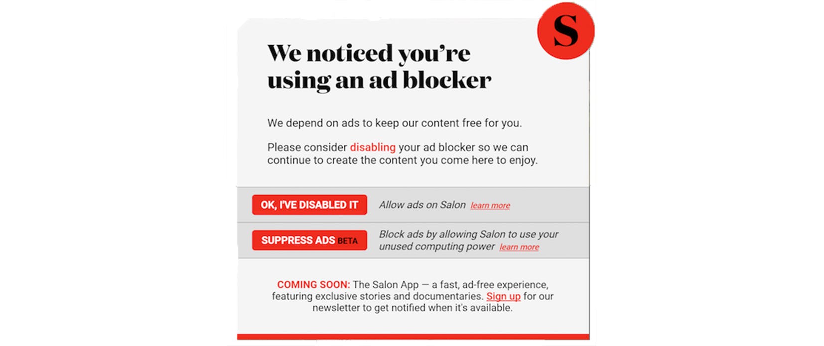 Online magazine Salon test cryptomining in plaats van advertenties