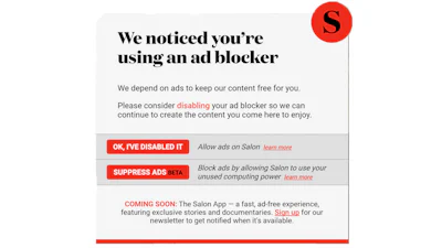 Online magazine Salon test cryptomining in plaats van advertenties