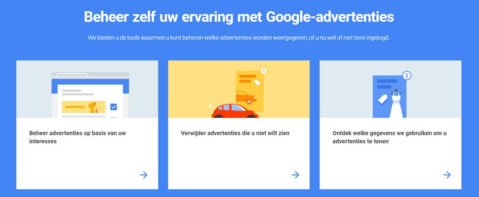 Google geeft meer controle over achtervolgende reclame