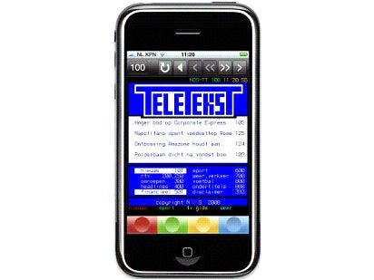 B&egrave;taversie NOS Teletekstservice voor iPhone