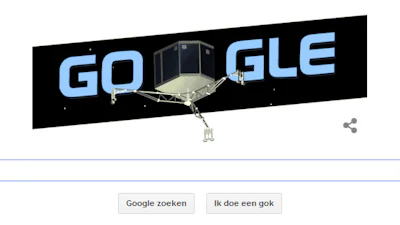 Landing van Philae gevierd met Google Doodle