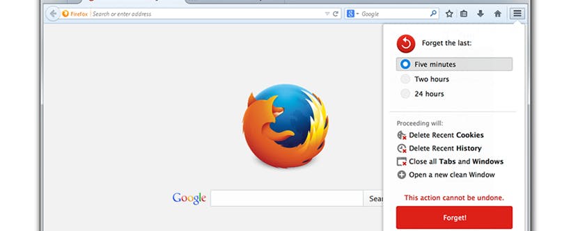 Mozilla voegt vergeetknop toe aan Firefox