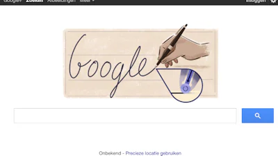 Ladislao José Biro met een doodle herdacht door Google