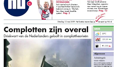 NU.nl viert 10-jarig jubileum met papieren krant