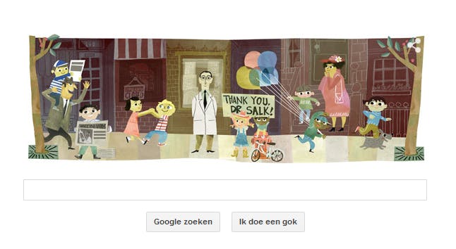 Jonas Salk geëerd door Google