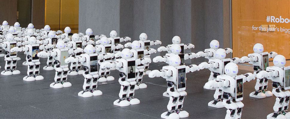 Robots in de rij voor iPhone 7