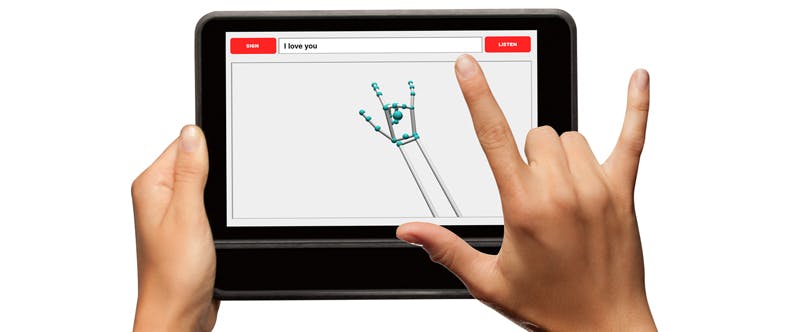 Tabletcase zet gebarentaal om in tekst en spraak