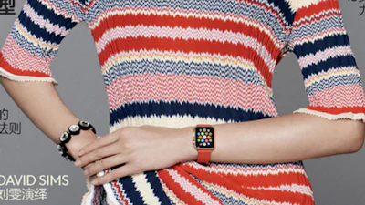 Apple Watch op cover modeblad