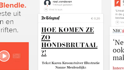 Volledige kranten en tijdschriften voortaan ook in Blendle
