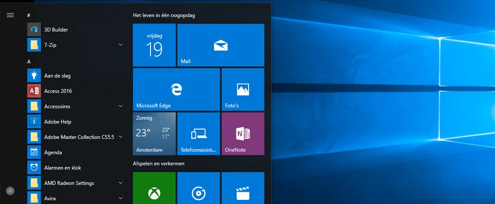 Windows 10: Tips voor het startmenu