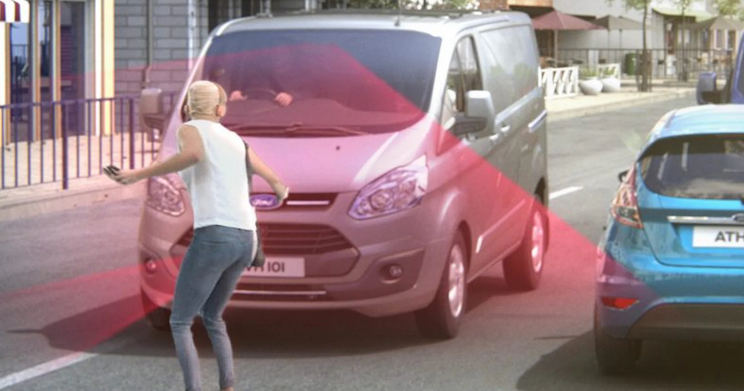 Ford-busjes remmen voor voetgangers door slimme software