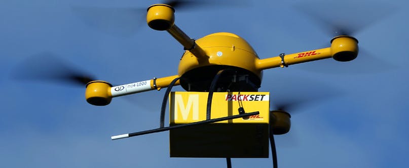 DHL laat drone medicijnen leveren