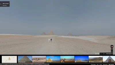 Bekijk de piramides van Gizeh op Google Streetview