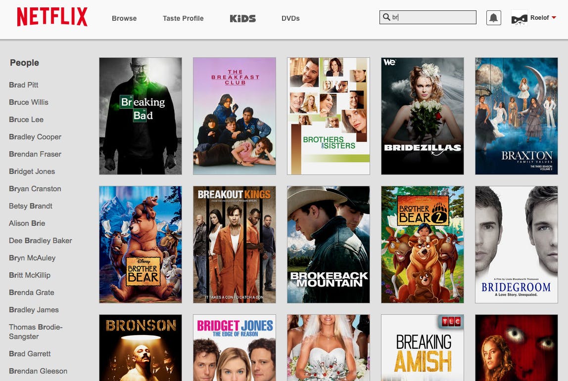 Netflix verbetert zoekfunctie