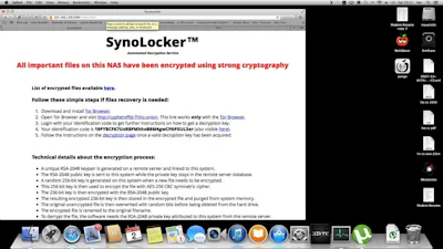 SynoLocker maakt NAS bestanden onleesbeer
