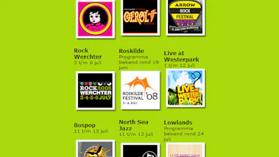 Zomertip: Festivalprogramma's in de mobiele telefoon