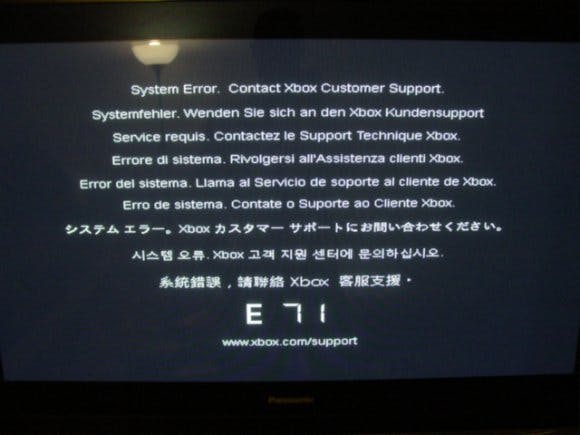 E74-fout Xbox 360 is nieuwe Red Ring of Death