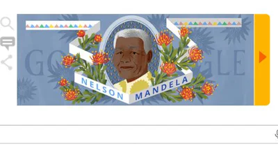 Google eert Nelson Mandela met doodle
