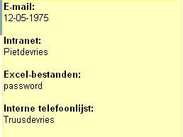 Eén op de drie werknemers schrijft wachtwoorden op