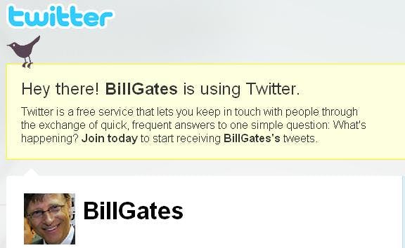 Ook Bill Gates nu op Twitter