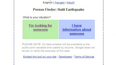 Google zet speciale zoeksite vermiste Haitianen online