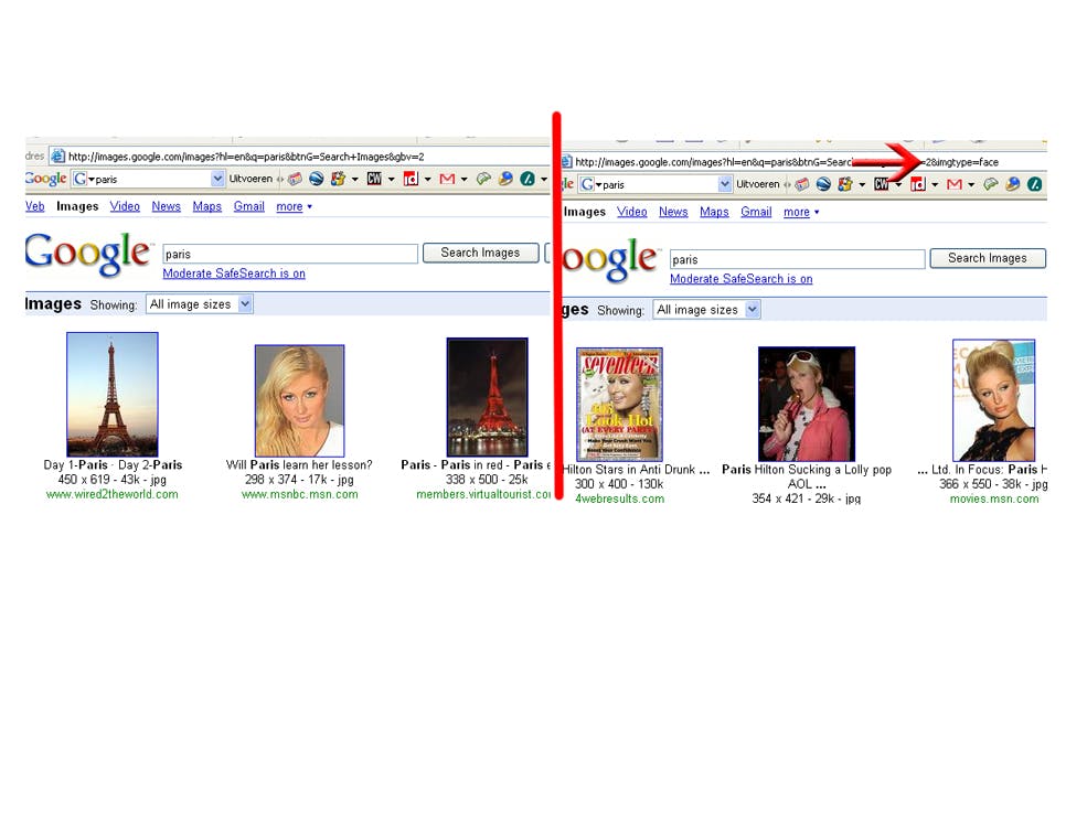 Gezichten zoeken met Google