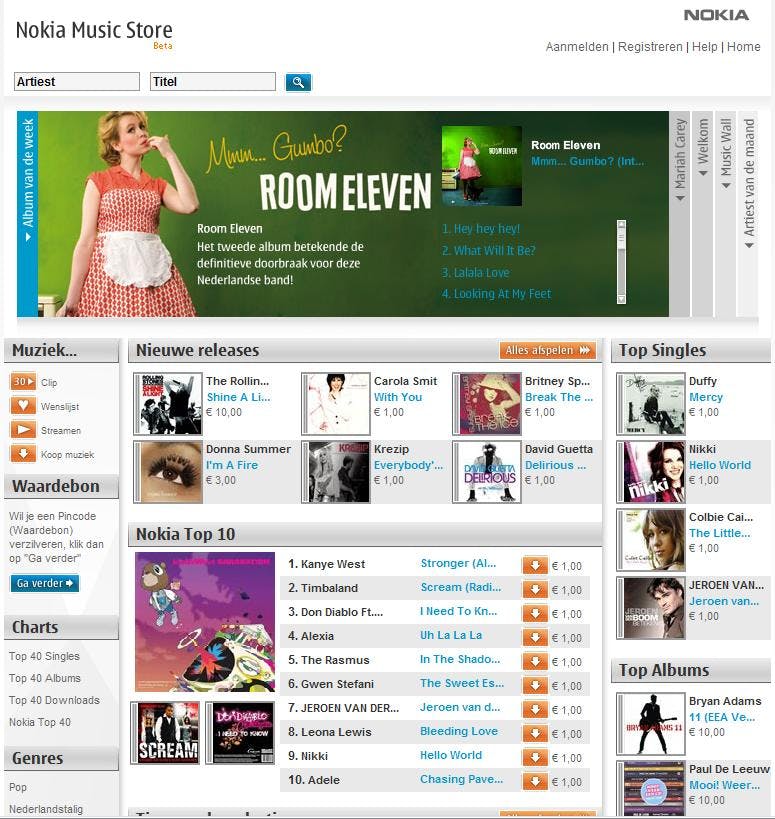 Nokia opent online muziekwinkel