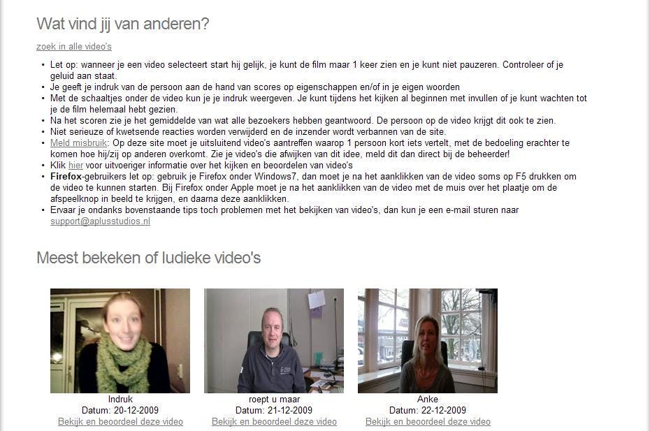 Wat vinden anderen van u?