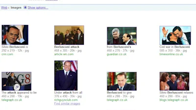 Verwijdert Google beelden van Berlusconi?