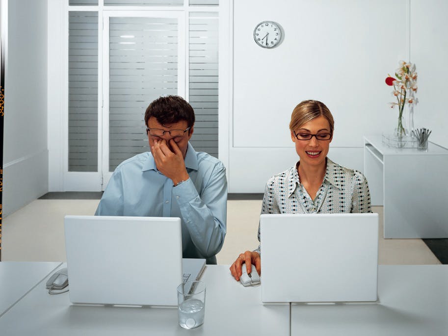 Speciale brillenglazen voor computergebruiker