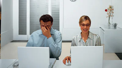 Speciale brillenglazen voor computergebruiker