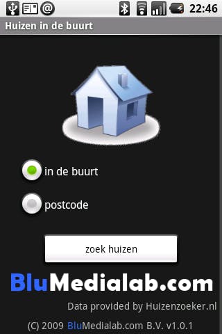 Huizen zoeken met Android