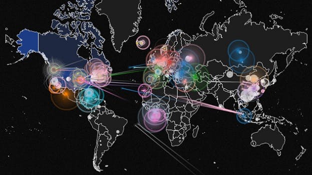 Wie hackt wie: een wereldkaart vol hackpogingen