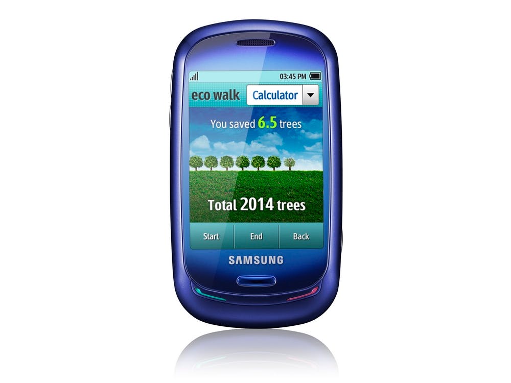 Blue Earth groenste mobieltje Samsung