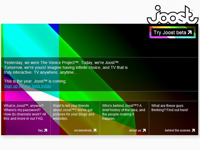 Bedenkers Skype beginnen videodienst Joost