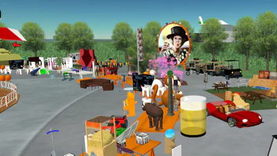 Koninginnedag-vrijmarkt in Second Life