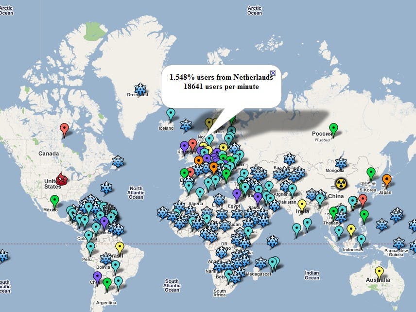 Speciale tracker laat populariteit Pirate Bay zien