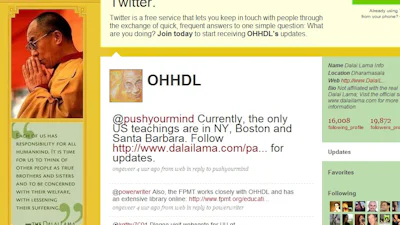 Twitter-account Dalai Lama nep