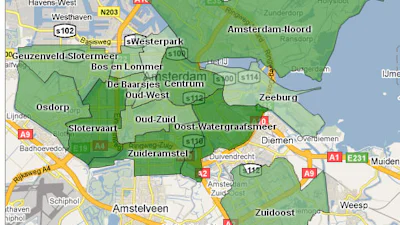 Stadskaart Amsterdam toont energieverbruik